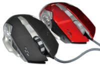 Миша провідна FC-1920 BLACK/RED