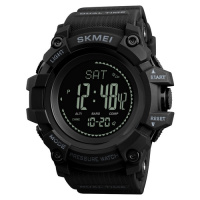 Чоловічий годинник Skmei 1358 Black Smart Watch Compass з тактичним компасом та крокоміром