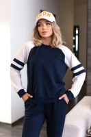 Прогулянковий костюм у спортивному стилі «Marvin» | Норма і батал Темно-синій, 42-44