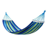 Гамак туристический подвесной тканевый 174х80 см с планкой Синий SJ-0010-2BL