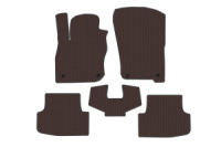 Резиновые коврики Carsuit (HB, коричневые) для Ауди A3 2020- гг