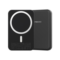 Універсальна мобільна батарея Recci RPB-W11, Wireless Charging with MagSafe, 15W, 5000 mAh Black