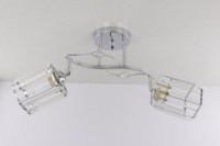 Люстра потолочная на 2 лампочки 25543 Хром 30х18х55 см.