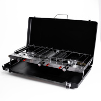 Газова плита портативна туристична з п'єзопідпалом HP-DS3-7 чорна газова плита настільна