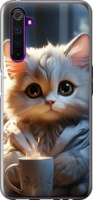 Чехол на Realme 6 Pro White cat 5646u-1893