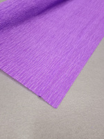 Гофро бумага \ 50*250 см \ цвет бузковый тёмный