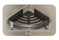 Настенная угловая полка для ванной комнаты 11603 - 1 шт