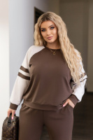 Прогулянковий костюм у спортивному стилі «Marvin» | Норма і батал Шоколадний, 42-44