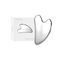 Сталевий скребок гуаша для моделювання овалу обличчя MEDICA+ Steel GuaSha