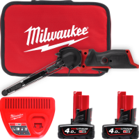 Шліфмашина стрічкова акумуляторна безщіткова MILWAUKEE, M12 FBFL13-402B, 13мм (зарядний пристрій С12 С, 2 акумулятори М12 В4 4Аг