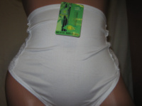 Трусики жіночі батальні TMN бамбук з мереживом з боків розмір 3XL/4XL (54-56) білі