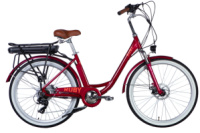 Велосипед з електроприводом 26« AL Dorozhnik eRUBY DD FR рама-17» 36B 13А*г 500Вт бордовий 2026