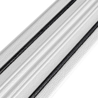 Плинтус РР самоклеющийся 2300х140х4мм Белый с чёрной полоской (D) SW-00001810