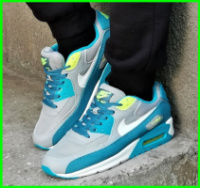 Мужские Серые Кроссовки N!ke Air Max 90 Синие Найки  (размеры: 42,43,44,45,46) Видео Обзор