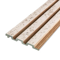 Рейка декоративная PS 2900х120х12мм Бежевый меланж с золотыми вкраплениями SW-00001742