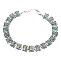 Серебряный браслет CatalogSilver с мистик топазом, вес изделия 15,49 гр (2190783) 1720 размер