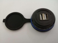 Стационарное зарядное USB розетка гнездо в автомобиль 2*3.1A,плоское.