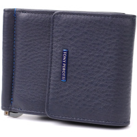 Вертикальный мужской зажим из зернистой натуральной кожи Tony Perotti 20862_1 (3595 navy) Синий