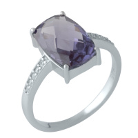 Серебряное кольцо CatalogSilver с александритом 5.318ct, вес изделия 2,74 гр (1131985) 17 размер