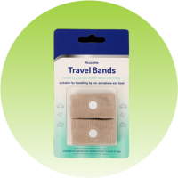 Акупресурний браслет від укачування та нудоти для дітей і дорослих, 2 шт колір бежевий