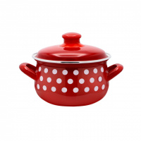 Кастрюля эмалированная 3,0 л «Горох Rеd» 558