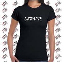 Футболка «UKRAINE» жіноча, чорна