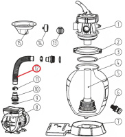 Шланг 1-1/4”x45 см для фільтраційної установки Aquaviva Lagoon, (210000544)