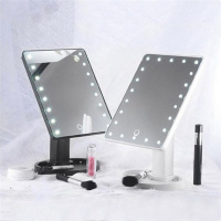 Зеркало для макияжа с 16 LED подсветкой Mirror White. Цвет: белый