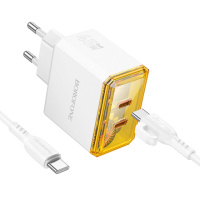 Мережевий Зарядний Пристрій Borofone BAS33A 2USB-C PD/QC45W Type-C to Type-C