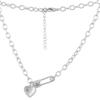 Серебряное колье CatalogSilver с фианитами, вес изделия 15,06 гр (2130178) 450500 размер