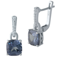 Серебряные серьги CatalogSilver с александритом (1984024)