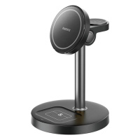 Бездротовий зарядний пристрій REMAX 20.5W upgrade free desktop magnetic 3 in 1 wireless charger  CW01 Black (6954851256243)