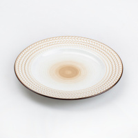 Тарілка десертна керамічна 20,5 см у стилі ретро, білий