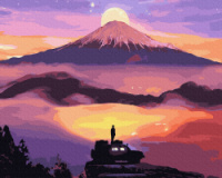 Картина за номерами «Схід сонця в горах» 40х50см