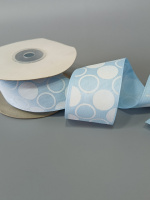 Репсовая лента. Ширина - 4 см. Цвет - голубой. Цена указана за 1 метр