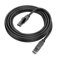 Патч-корд литой Borofone BUS01, UTP, RJ45, Cat.6, 3m, черный, Cu (медь)