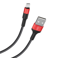 Кабель Hoco X26 USB to Type-C 1m black red