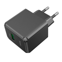 Мережевий зарядний пристрій HOCO CS12A Ocean single port QC3.0 charger Black (6942007603683)