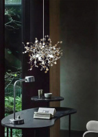 Люстра подвесная на 3 лампочки 27345 Хром 50-200х50х50 см.