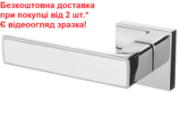 Ручки дверні RICH-ART Ентрі 219 R27 хром\біла вставка АКЦІЯ