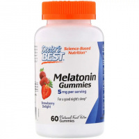 Мелатонин со Вкусом Клубники, Melatonin Gummies, Doctor's Best, 5 мг, 60 желейных конфет