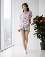 Комплект жіночий сорочка з шортами S, M, L, XL