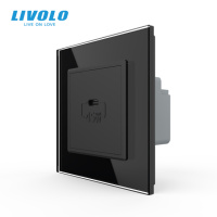 Розетка USB Type-C з Power Delivery 45W Livolo чорний (VL-C7-FCUC-2BP)