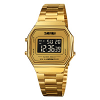 Жіночий годинник Skmei 1647GD Gold — класичний електронний аксесуар у золотистому корпусі