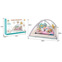 Килимок 80х80х55 см, 6 брязкалець, музичне брязкальце, пискавки, шелесткі елементи.