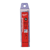 Свердло по металу THUNDERWEB HSS-G MILWAUKEE DIN338, діаметр 5,5x93х57мм, (10шт). пластикова коробка