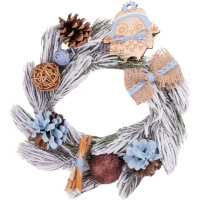 Венок искусственный рождественский с украшениями YES Норвежская сказка 903779 15 см