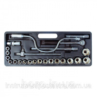 Набор головок и комплектующих 25ед., 1/2«, Drop Forged Intertool HT-2225