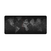 Коврик 300*250 тканевой Карта мира с боковой прошивкой, толщина 2 мм, цвет Black, ОЕМ