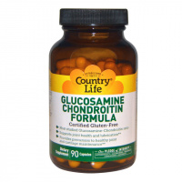 Глюкозамин и Хондроитин, Glucosamine/Chondroitin Formula, Country Life, 90 капсул